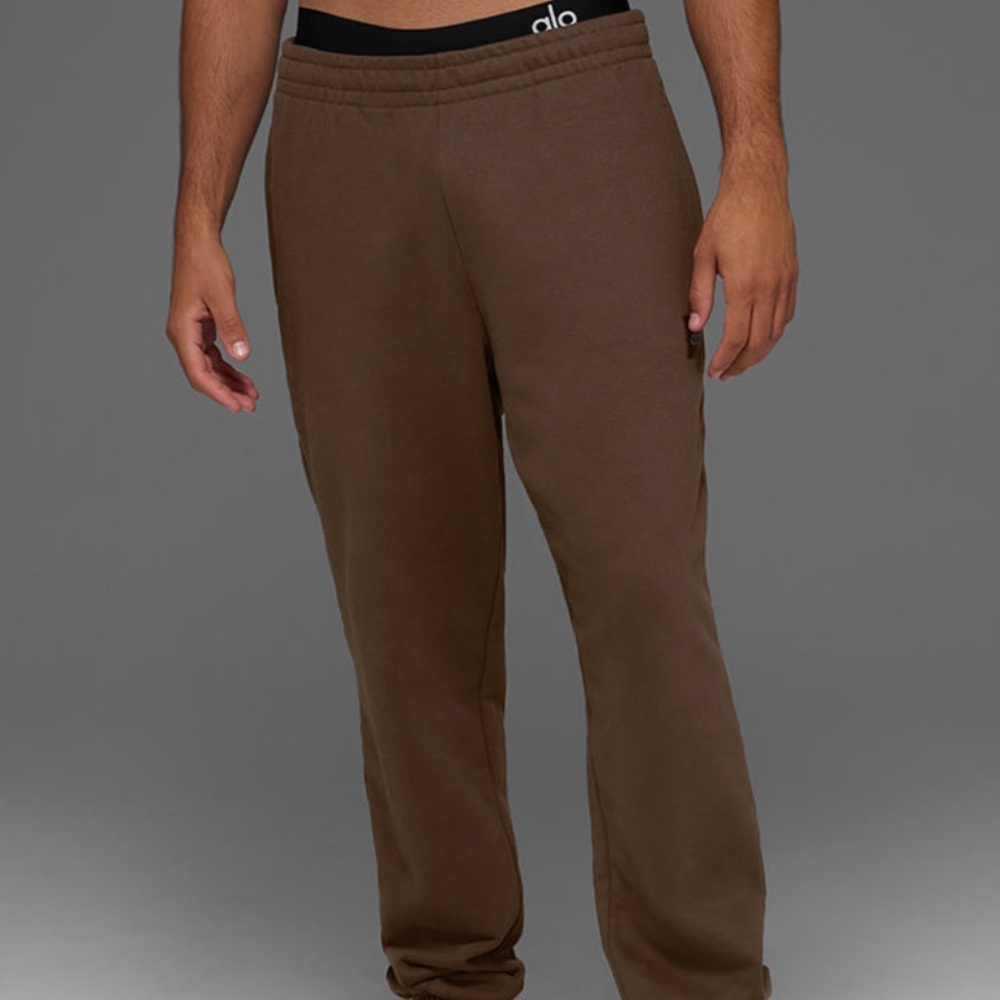 ALO Yoga Cuffed Renown Heavy Weight Sweatpants Espresso/Brown (US M Small)